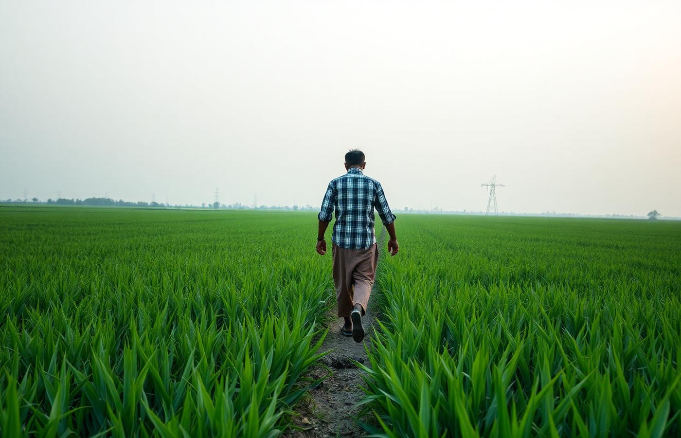 Rural landscape at dawn